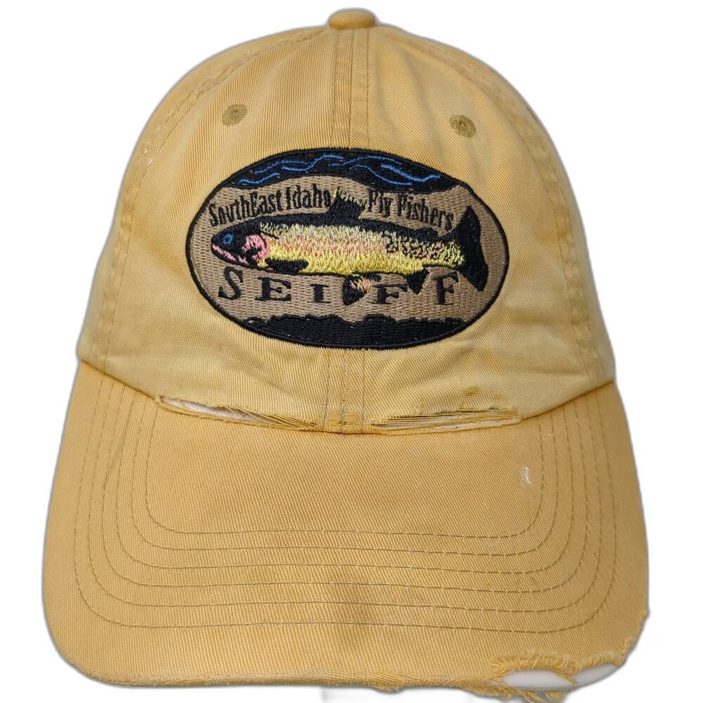 Port Authority Baseball Cap Yellow One Size SEIFF Idaho Fly Fishers Trout Hat
